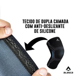 Joelheira de Compressão Sense Alasca - para todo tipo de esporte:M/Azul/Unissex - 4