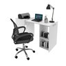 Kit 2 Peças com Escrivaninha Retrátil para Escritório com Cadeira para Escritório Diretor Tela Mesh - 2