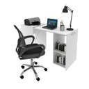 Ver imagem 2 de Kit 2 Peças com Escrivaninha Retrátil para Escritório com Cadeira para Escritório Diretor Tela Mesh