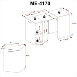 Kit 2 Peças com Escrivaninha Retrátil para Escritório com Cadeira para Escritório Diretor Tela Mesh - 10
