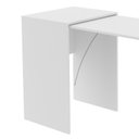 Ver imagem 7 de Conjunto 2 Peças com Escrivaninha Retrátil para Escritório com Cadeira para Diretor Tela Mesh Branco Preto