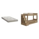 Ver imagem 3 de Treliche Infantil com Cama Auxiliar 3 Colchões Marrom/Aveiro Oak