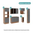Ver imagem 4 de Cozinha Completa com Balcão Milla Sense Soft 12 Portas 3 Gavetas MDF MDP Nogal com Cinza Titânio