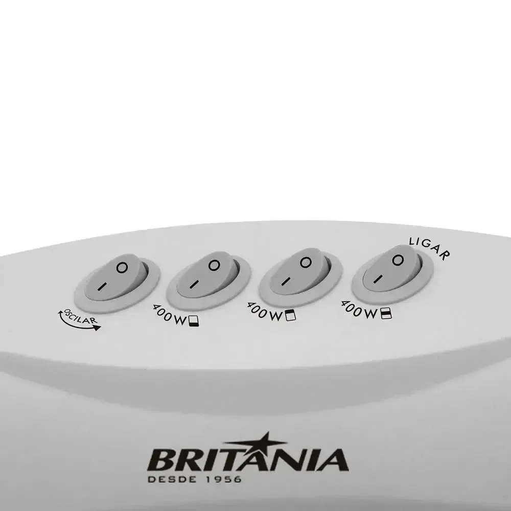 Aquecedor de Ar Elétrico Portátil Oscilante Britânia 127v - 7