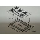 Ver mais imagens de Balcão de Cozinha para Cooktop 0,80m 4 ou 5 Bocas 2 Portas Turim