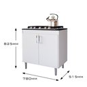 Ver imagem 3 de Balcão de Cozinha para Cooktop 0,80m 4 ou 5 Bocas 2 Portas Turim