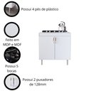 Ver imagem 2 de Balcão de Cozinha para Cooktop 0,80m 4 ou 5 Bocas 2 Portas Turim