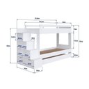 Ver imagem 4 de Treliche Infantil com Cama Auxiliar 3 Colchões Branco