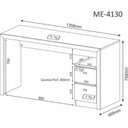 Ver imagem 7 de Kit 2 Peças com Escrivaninha ME4130 e Cadeira para Escritório Tela Mesh