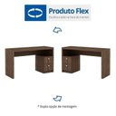 Ver imagem 6 de Conjunto 2 Peças com Escrivaninha ME4130 e Cadeira para Escritório Tela Mesh Nogal Preto Marrom