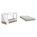 Ver imagem 3 de Treliche Infantil com Cama Auxiliar 3 Colchões Branco/Aveiro Oak