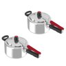 Kit com 2 Panelas de Pressão Clock 3 Litros Original Polida Fechamento Interno - 1