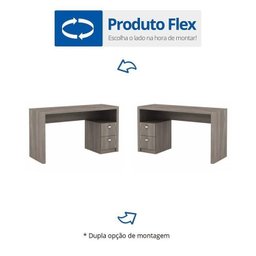 Kit 2 Peças com Escrivaninha ME4130 e Cadeira para Escritório Tela Mesh - 6