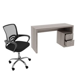 Kit 2 Peças com Escrivaninha ME4130 e Cadeira para Escritório Tela Mesh - 4