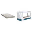 Ver imagem 3 de Treliche Infantil com Cama Auxiliar 3 Colchões Branco/Azul Secreto
