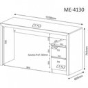 Ver imagem 7 de Kit 2 Peças com Escrivaninha ME4130 e Cadeira para Escritório Tela Mesh