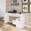 Ver mais imagens de Conjunto 2 Peças com Escrivaninha ME4130 e Cadeira para Escritório Tela Mesh Branco Preto