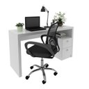 Ver imagem 2 de Kit 2 Peças com Escrivaninha ME4130 e Cadeira para Escritório Tela Mesh