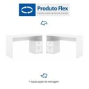 Ver imagem 6 de Conjunto 2 Peças com Escrivaninha ME4130 e Cadeira para Escritório Tela Mesh Branco Preto