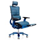 Ver imagem 4 de Cadeira Ergonômica Ergohaus Azurex com Apoio para Pernas e Encosto Ajustável - Azul