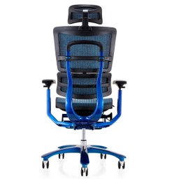 Cadeira Ergonômica Ergohaus Azurex com Apoio para Pernas e Encosto Ajustável - Azul - 7