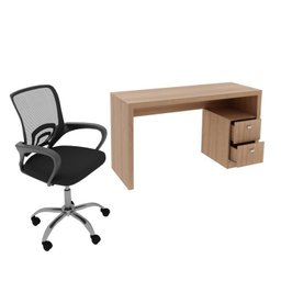 Kit 2 Peças com Escrivaninha ME4130 e Cadeira para Escritório Tela Mesh - 4