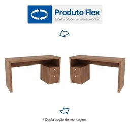 Kit 2 Peças com Escrivaninha ME4130 e Cadeira para Escritório Tela Mesh - 6