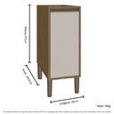 Ver imagem 3 de Módulo Inferior Cozinha Vitoria 01 Porta 35cm - Carvalho/offwhite