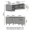 Ver imagem 4 de Armário de Cozinha Completa de Canto 265cm Nice Madesa