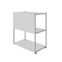 Ver imagem 5 de Estante Baixa Escritório 63cm X 36cm 3 Prateleiras F5 Office Cor:cinza