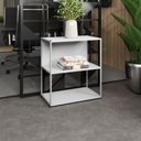 Ver imagem 1 de Estante Baixa Escritório 63cm X 36cm 3 Prateleiras F5 Office Cor:cinza