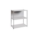 Ver imagem 4 de Estante Baixa Escritório 63cm X 36cm 3 Prateleiras F5 Office Cor:cinza