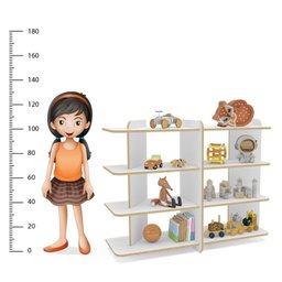 Estante Montessoriana Ravi Cantos Arredondados com Certificação Fsc® - 4