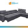 Sofá 7 Lugares de Canto Retrátil Reclinável Pillow Chaise e 3,60 X 2,20m Sttilo Cinza - 4