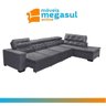 Sofá 7 Lugares de Canto Retrátil Reclinável Pillow Chaise e 3,60 X 2,20m Sttilo Cinza - 2