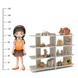 Estante Montessoriana Ravi Cantos Arredondados com Certificação Fsc® - 3