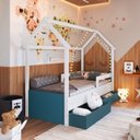 Ver imagem 1 de Cama Infantil Montessoriana 2 Gavetões Inferiores 1 Colchão