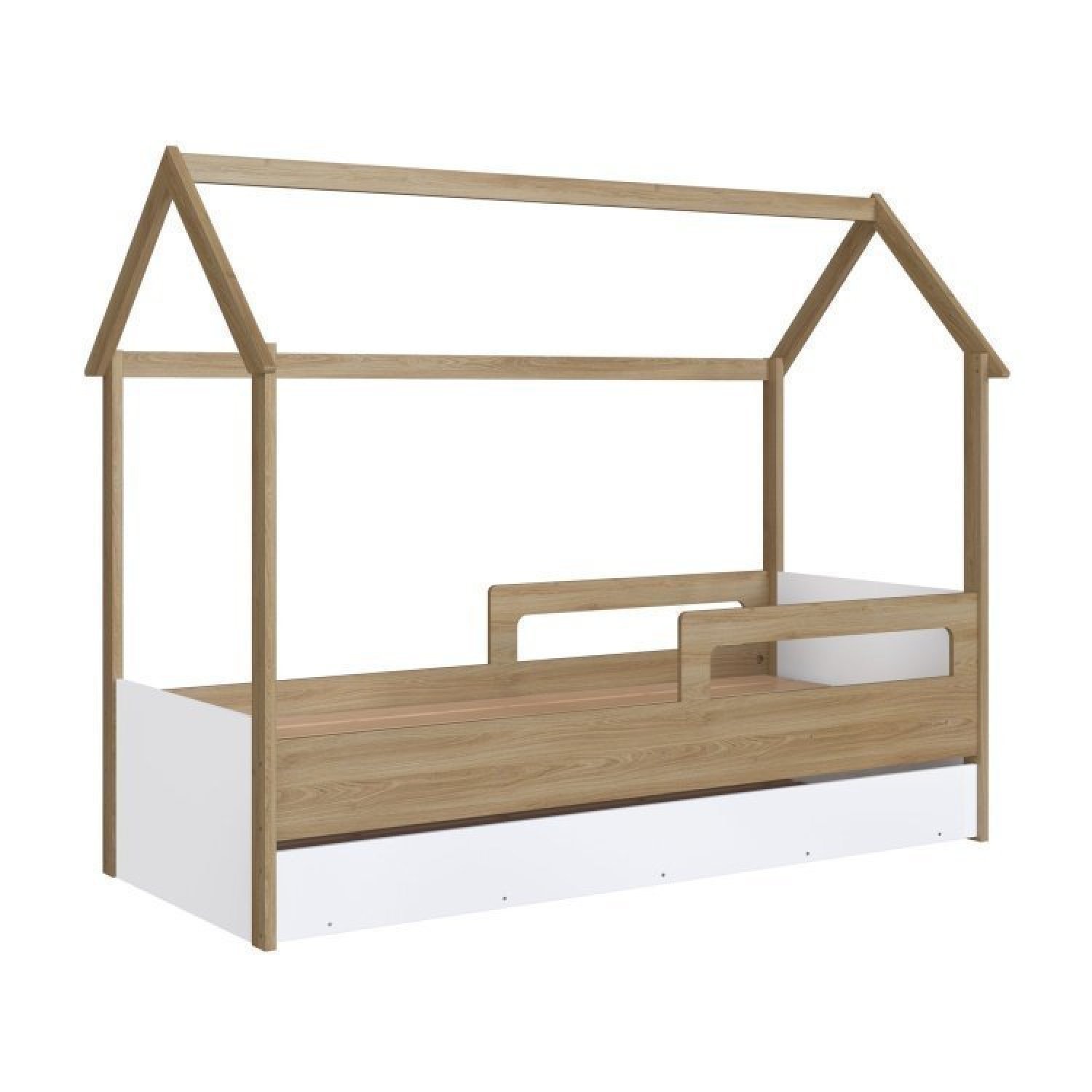 Cama Infantil Montessoriana com Cama Auxiliar 2 Colchões - 10