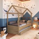 Ver imagem 2 de Cama Infantil Montessoriana com Cama Auxiliar 2 Colchões