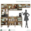 Ver imagem 5 de Cozinha Compacta Modulada 4 Peças 9 Portas 2 Gavetas Bella Cinza/Jequitibá/Granizo
