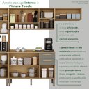 Ver imagem 6 de Cozinha Compacta Modulada 4 Peças 9 Portas 2 Gavetas Bella Cinza/Jequitibá/Granizo
