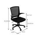 Ver imagem 5 de Kit 5 Cadeiras Escritório Diretor com Relax Tela Mesh Milão 3314