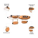 Ver imagem 3 de Mesa de Centro para Sala Pés Metálicos Kit 2 Sky Cinamomo - Hb Móveis