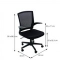 Ver imagem 6 de Kit 8 Cadeiras Escritório Diretor com Relax Tela Mesh Milão 3314 Preto