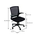 Ver imagem 6 de Kit 10 Cadeiras Escritório Diretor com Relax Tela Mesh Milão 3314 Preto