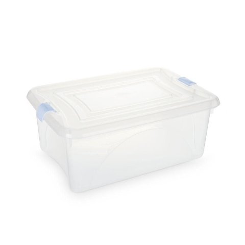 Caixa Plástica Organizadora Transparente 12,5 Litros - Plasvale Transparente