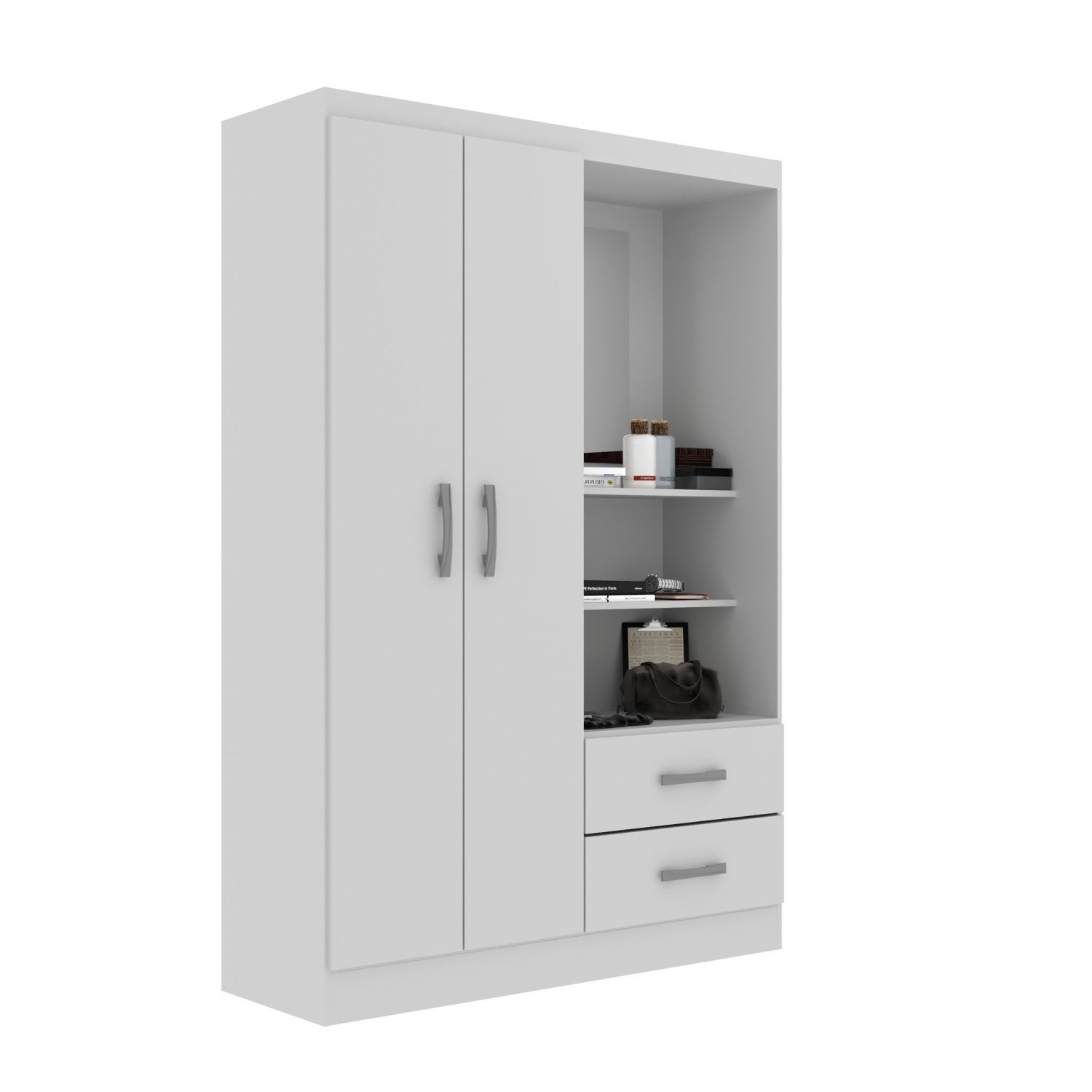 Guarda Roupa Capelinha Solteiro 2 Portas 2 Gavetas Premium - 3