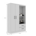Ver imagem 4 de Guarda Roupa Capelinha Solteiro 2 Portas 2 Gavetas Premium