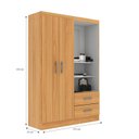 Ver imagem 4 de Guarda Roupa Capelinha Solteiro 2 Portas 2 Gavetas Premium