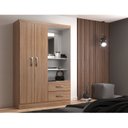Ver imagem 1 de Guarda Roupa Capelinha Solteiro 2 Portas 2 Gavetas Premium